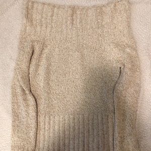 Cream and white size XS off the shoulder sweater